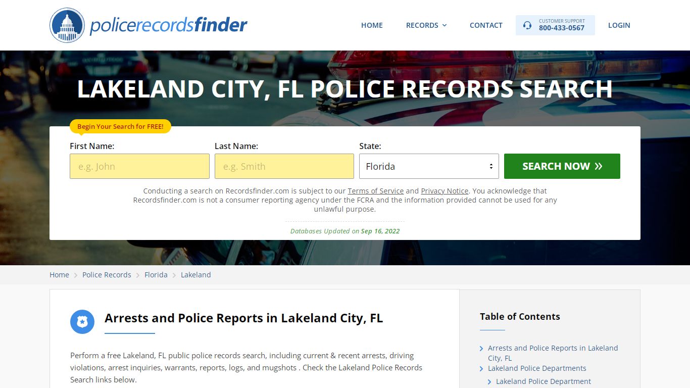 Lakeland, Polk County, FL Police Reports & Police Department Records